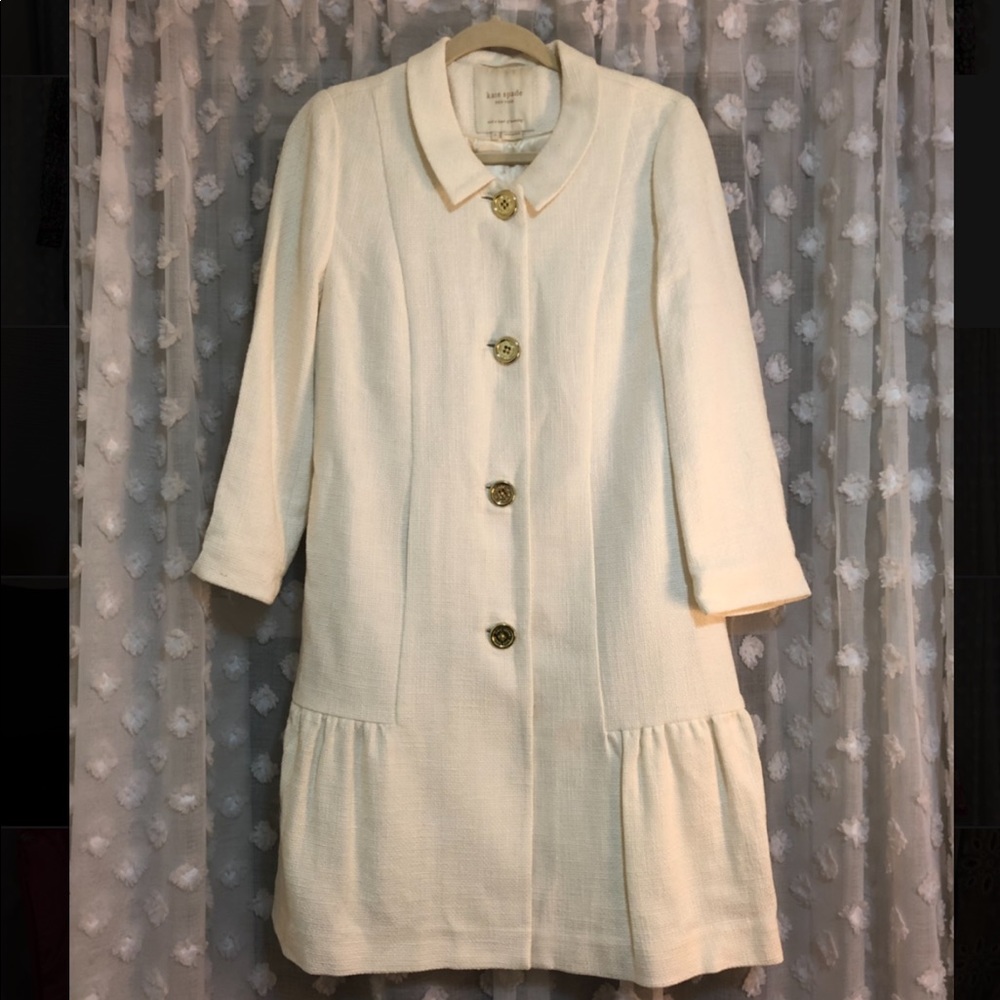 Never Worn Kate Spade Elegant Cream Coat